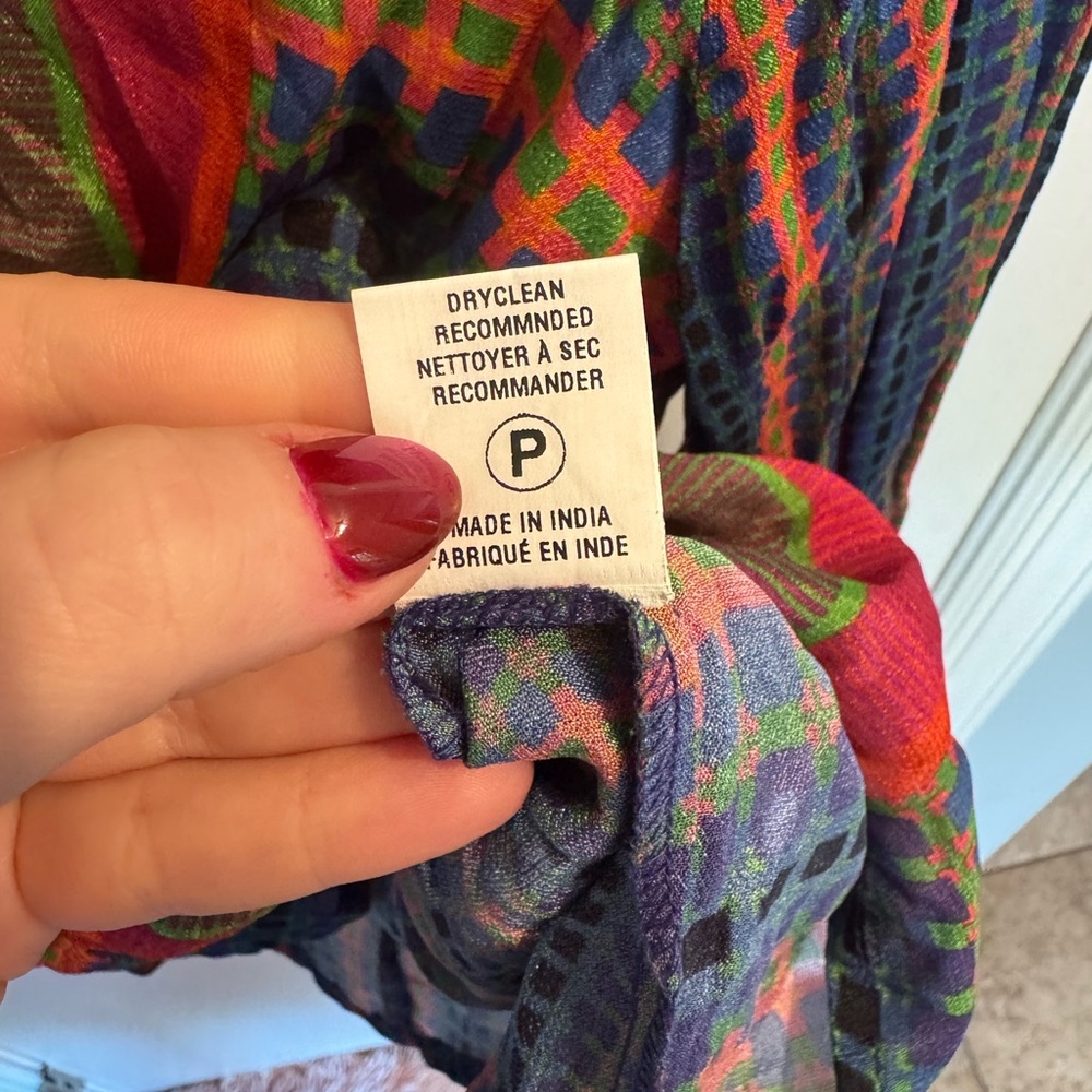 Anthropologie Conditions Apply Multicolor Striped Blouse, Small - Picture 5 of 8